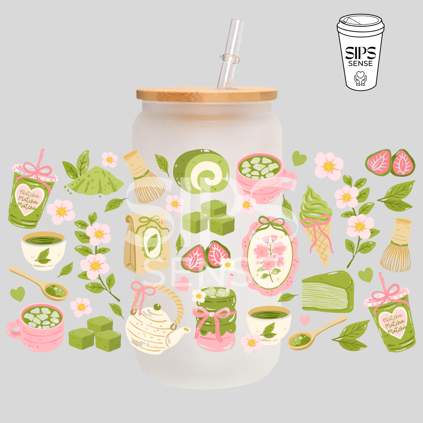 Matcha Girly UV DTF Wrap