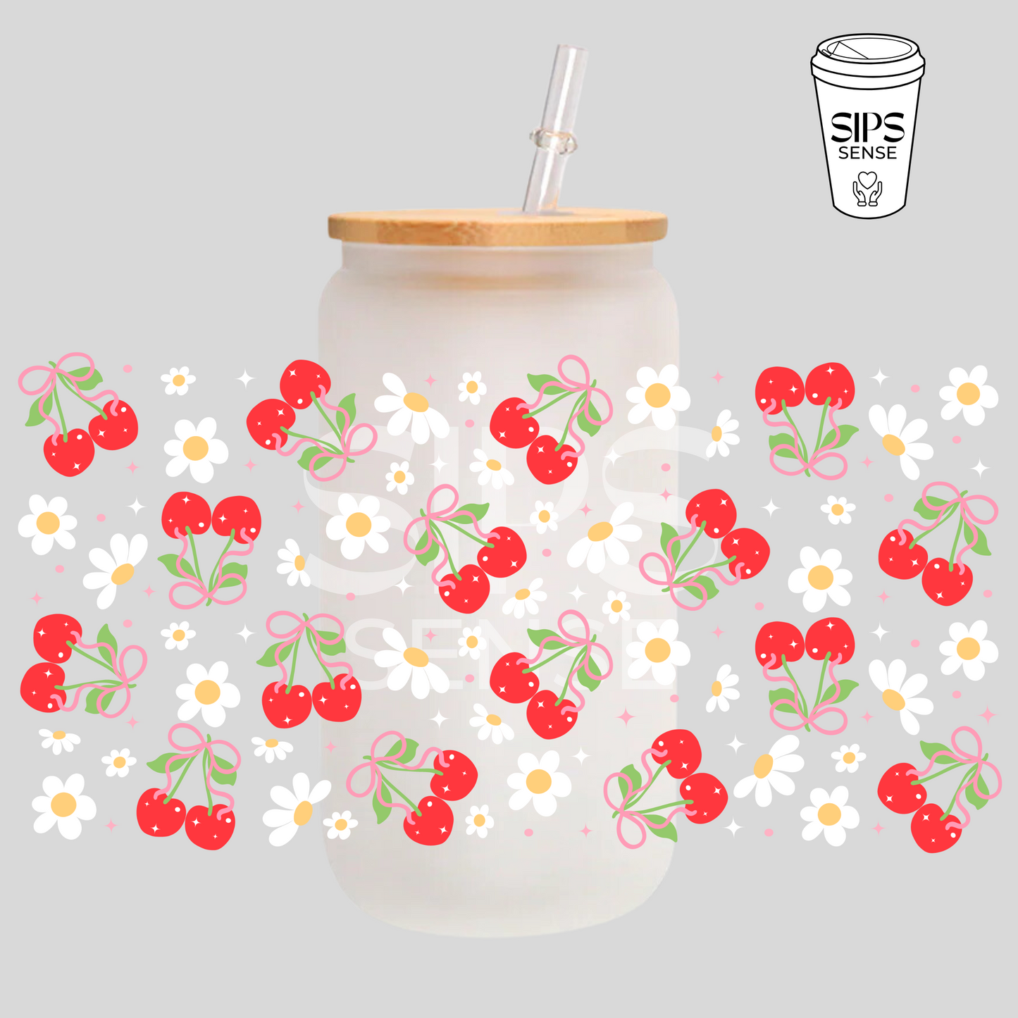 Coquette Cherries UV DTF Wrap