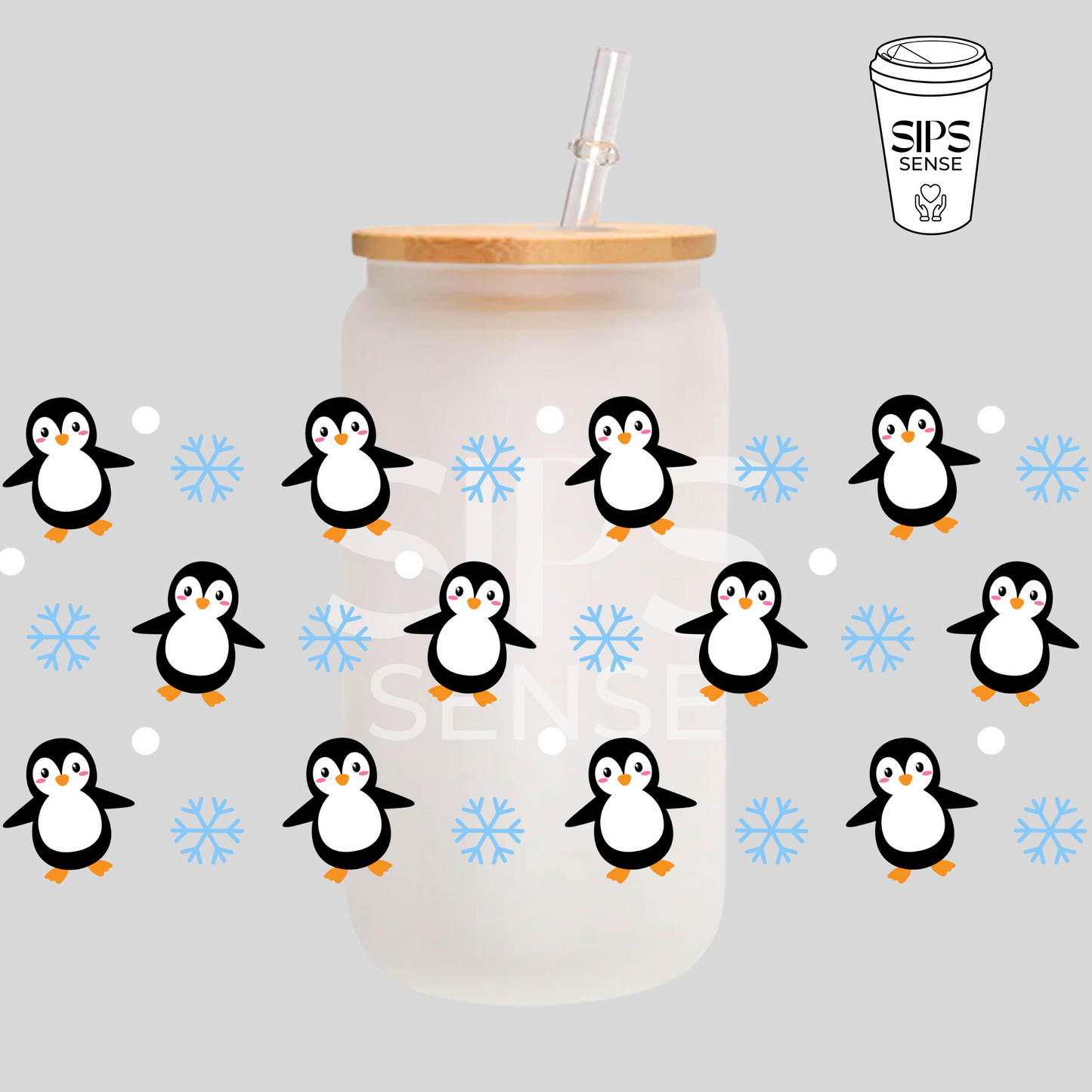 Penguins UV DTF Wrap