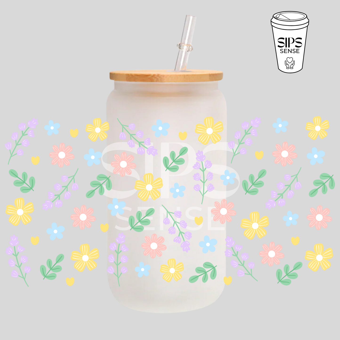 Pastel Wildflower UV DTF Wrap