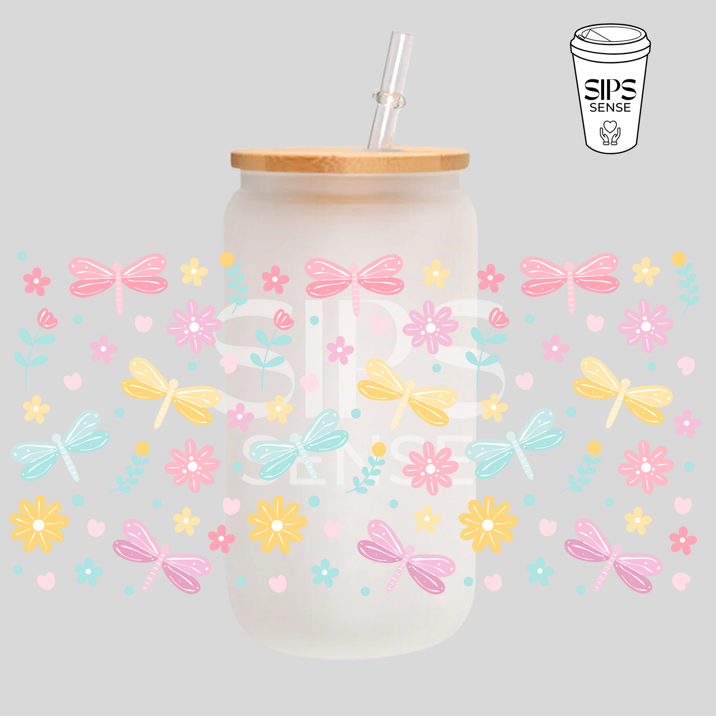 Dragonfly Garden UV DTF Wrap