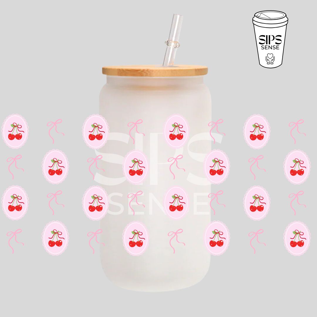 Sweet Cherry Bows UV DTF Wrap