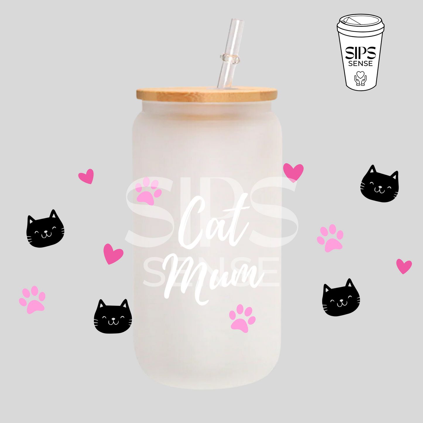 Cat Mum UV DTF Wrap