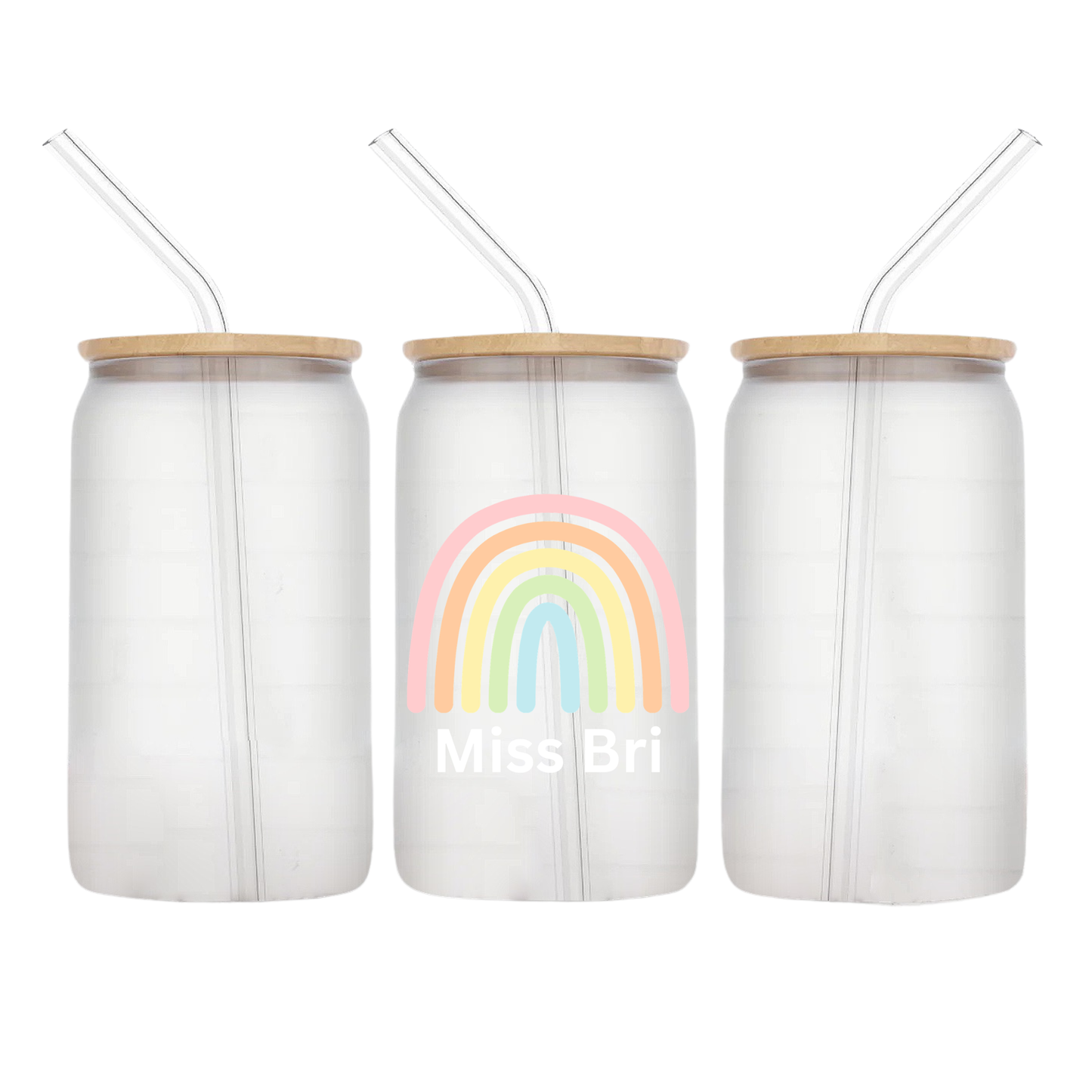 Pastel Rainbow Personalised Libbey