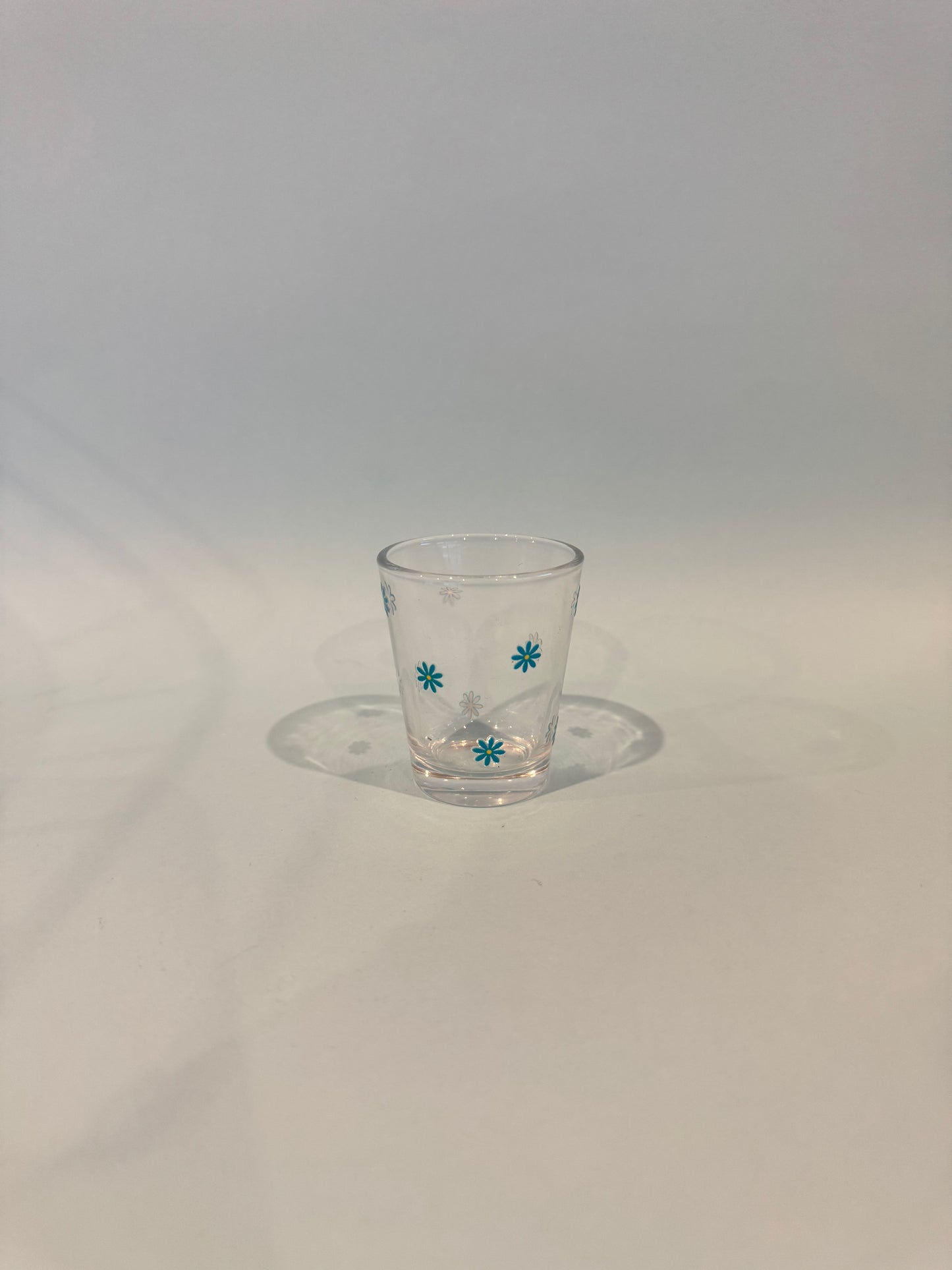 Blue Daisies Shot Glass