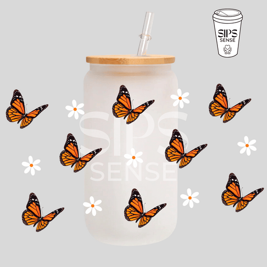 Monarch Butterflies UV DTF Wrap