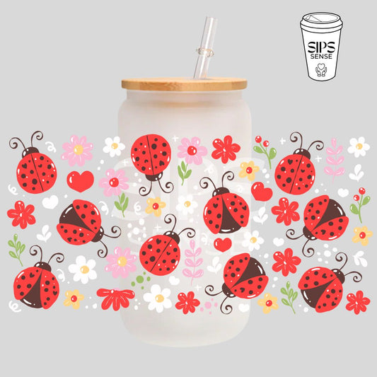 Floral Ladybug UV DTF Wrap