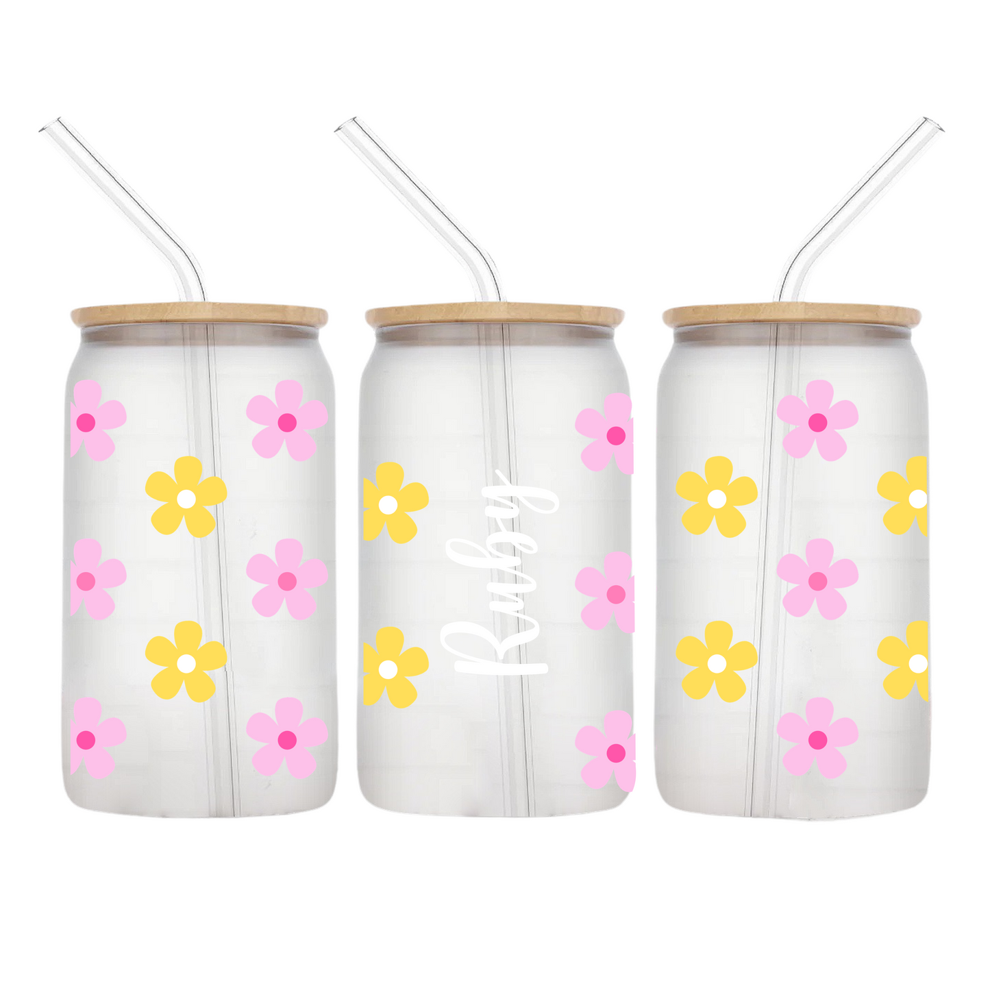 Summer Flowers Personalised Libbey