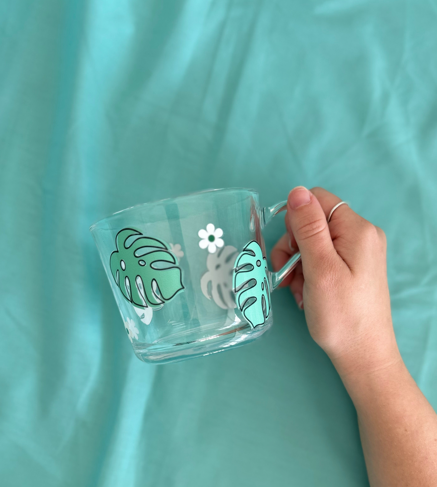 Large Monstera Leaves Mug