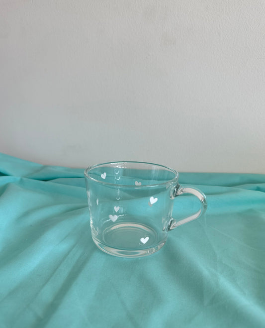 Small White Hearts Mug