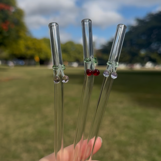 Cherry Glass Straws